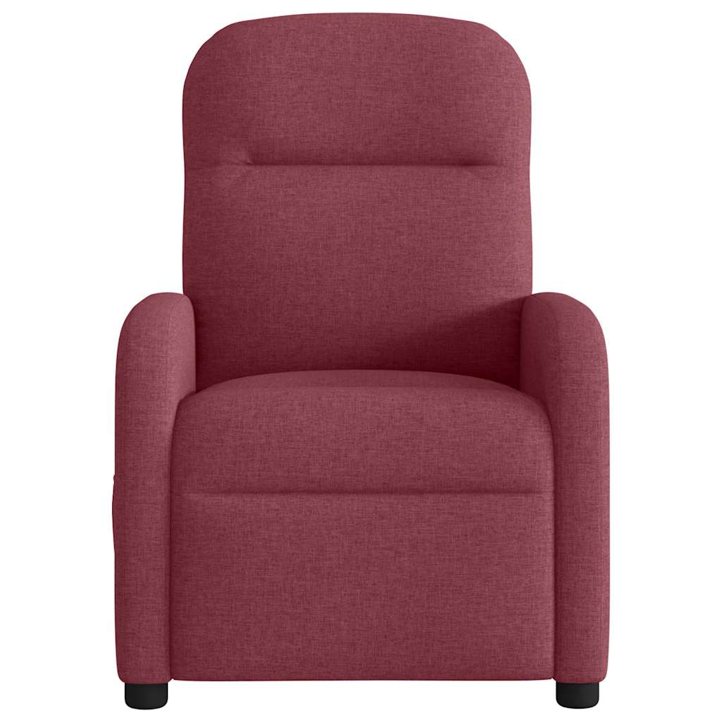Poltrona Massaggiante Reclinabile Rosso Vino