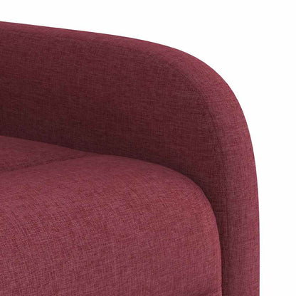 Poltrona Massaggiante Reclinabile Rosso Vino in Tessuto | homemem39