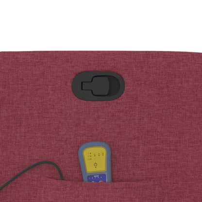 Poltrona Massaggiante Reclinabile Rosso Vino in Tessuto - homemem39