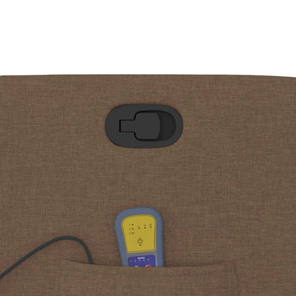 Poltrona Massaggiante Reclinabile Marrone in Tessuto - homemem39