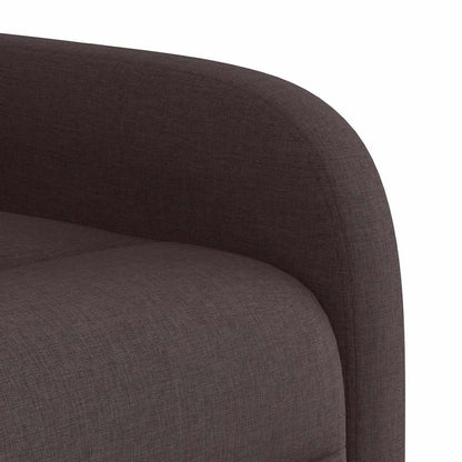 Poltrona Massaggiante Reclinabile Marrone Scuro in Tessuto | homemem39