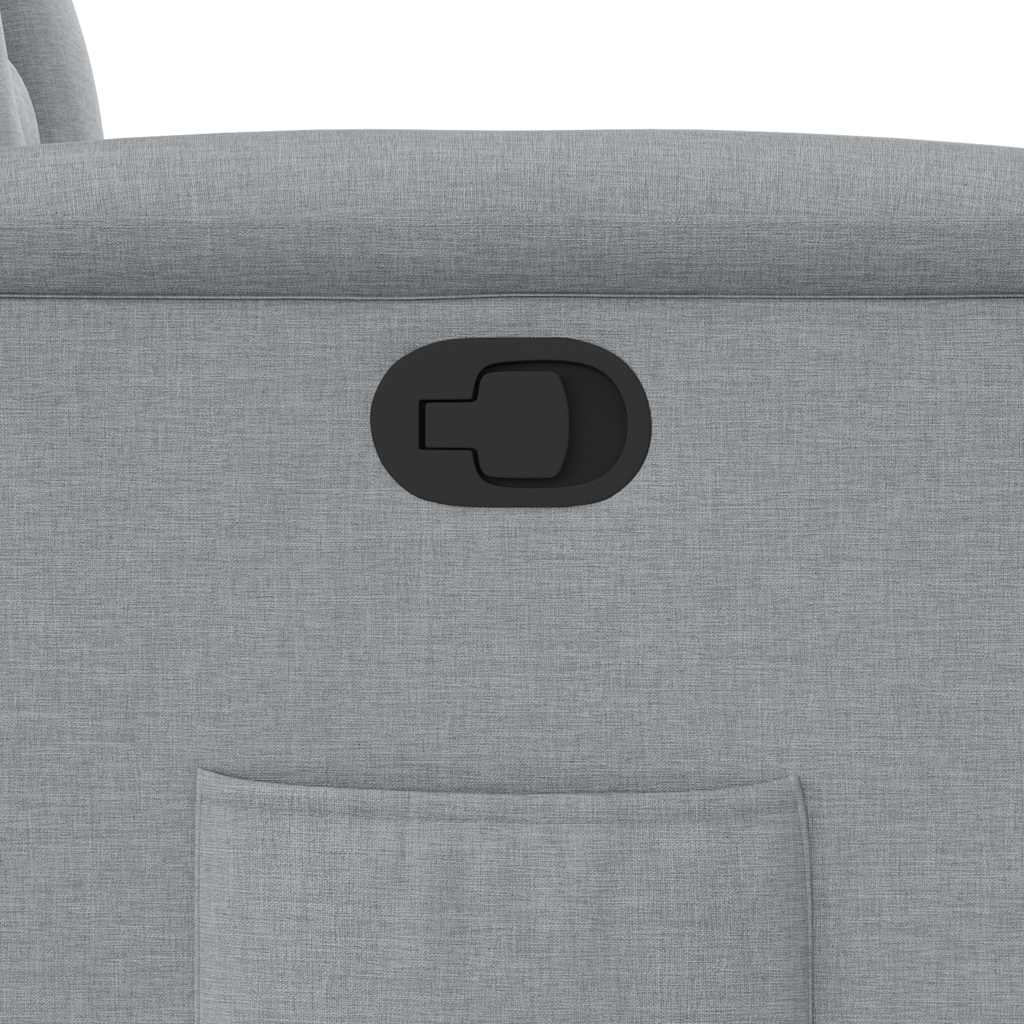 Poltrona Reclinabile in Tessuto Grigio Chiaro - homemem39