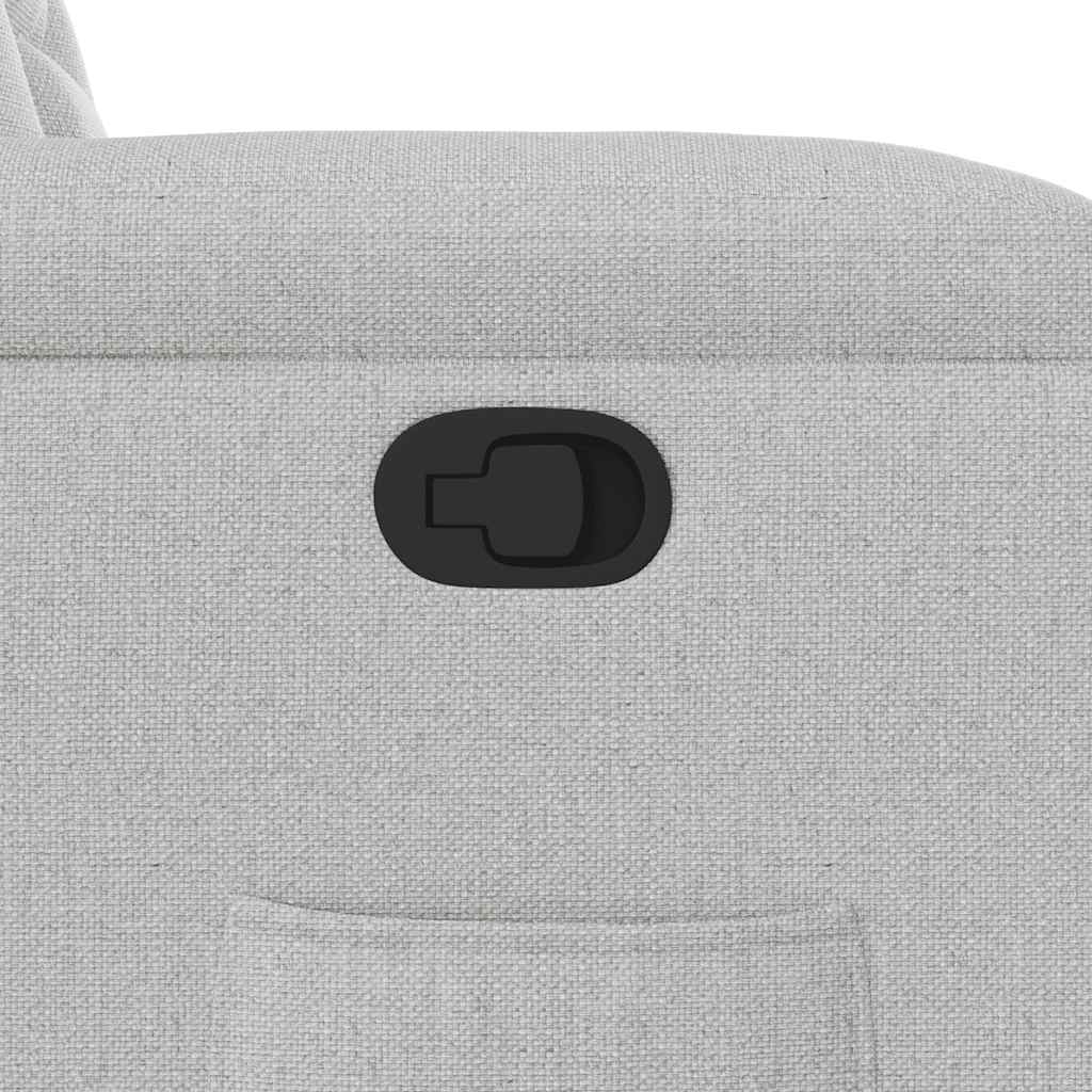 Poltrona Reclinabile in Tessuto Grigio Nuvola - homemem39