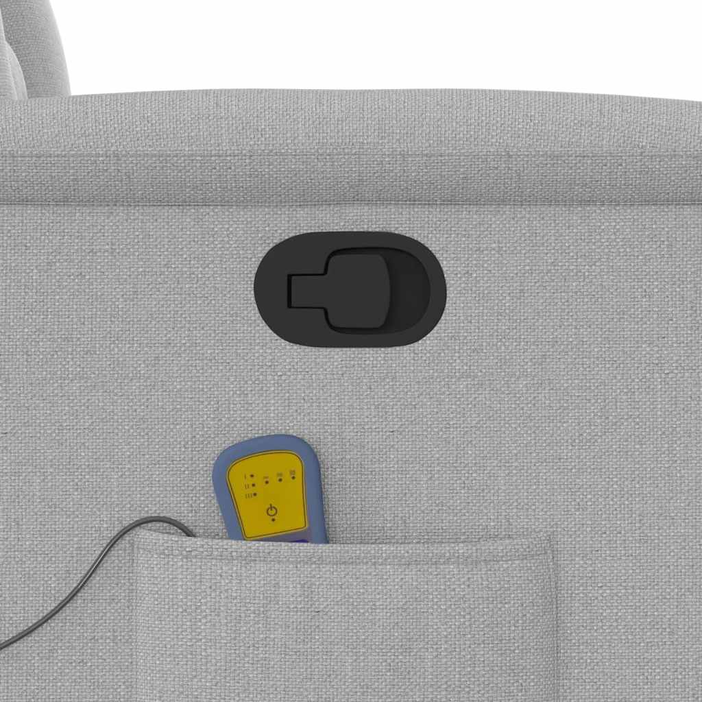 Poltrona Massaggiante Reclinabile Grigio Nuvola in Tessuto - homemem39