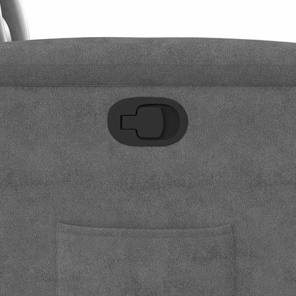 Poltrona Reclinabile Grigio Scuro in Tessuto di Microfibra - homemem39