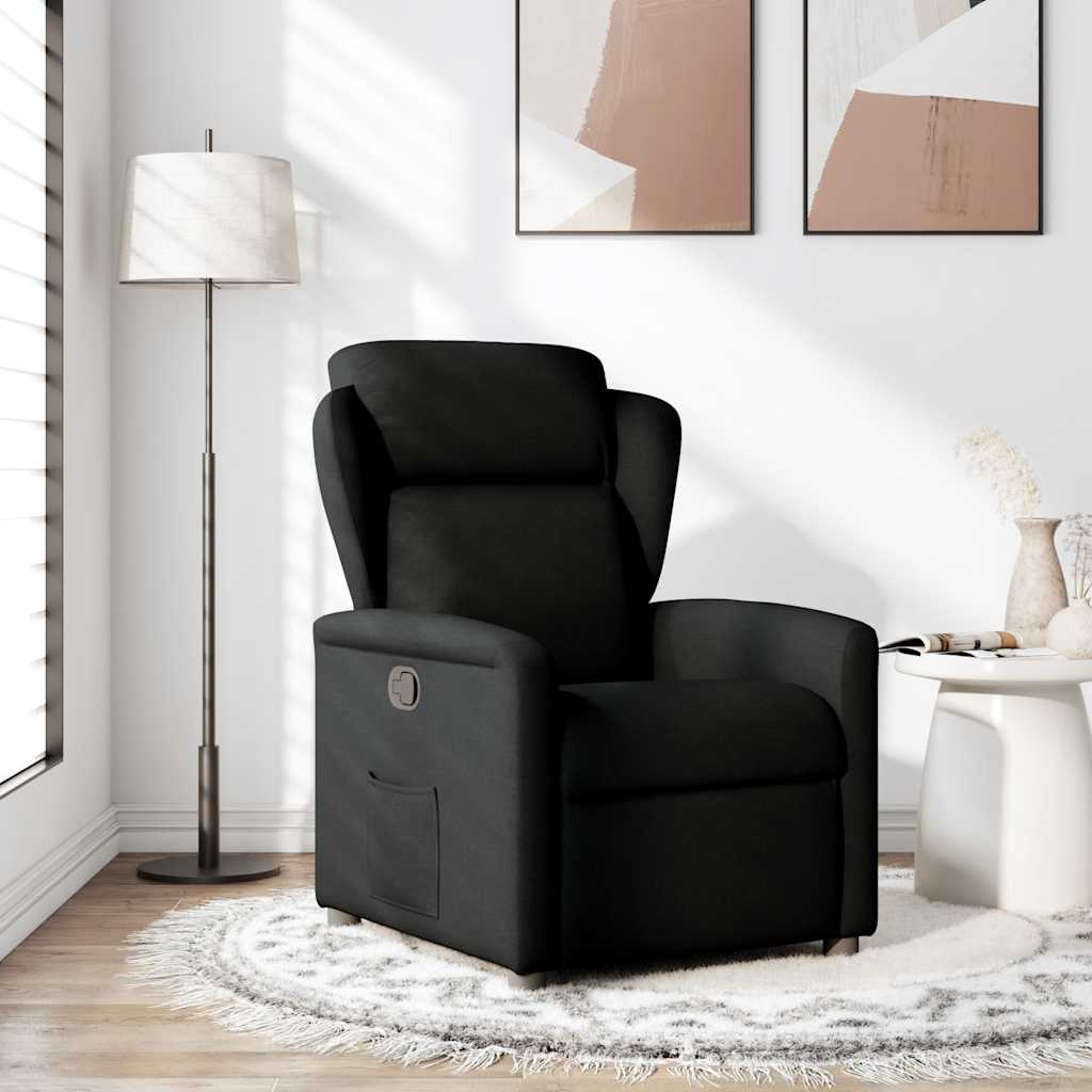 Poltrona Reclinabile in Tessuto Nero | homemem39