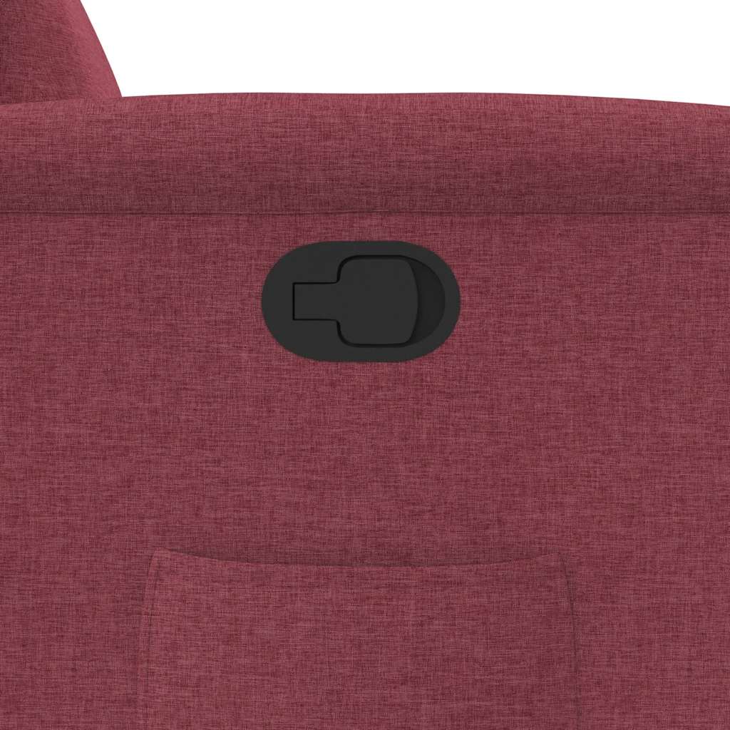 Poltrona Reclinabile in Tessuto Rosso Vino - homemem39