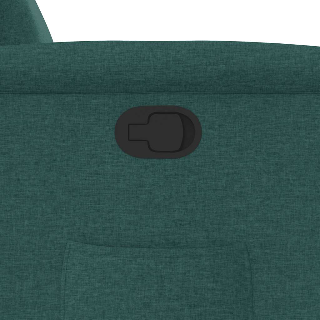 Poltrona Reclinabile in Tessuto Verde Scuro - homemem39