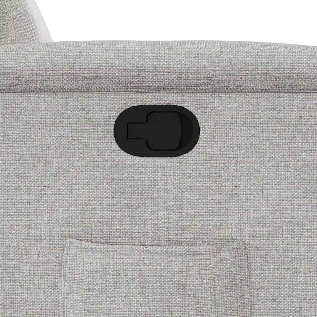 Poltrona Reclinabile in Tessuto Grigio Nuvola - homemem39