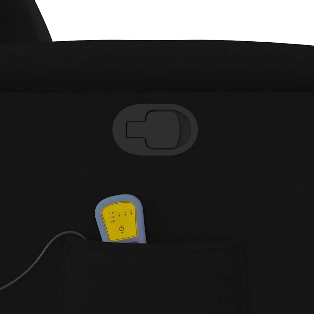 Poltrona Massaggiante Reclinabile Nera in Tessuto - homemem39