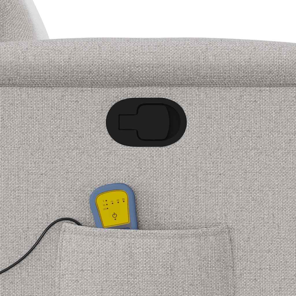 Poltrona Massaggiante Reclinabile Grigio Nuvola in Tessuto - homemem39