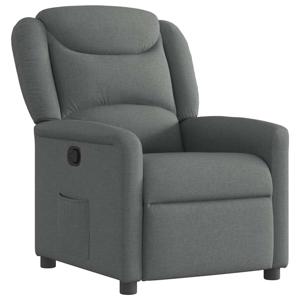Poltrona Reclinabile in Tessuto Grigio Scuro | homemem39