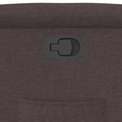 Poltrona Reclinabile Marrone Scuro in Tessuto - homemem39