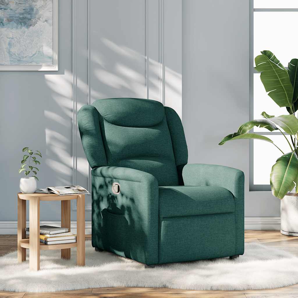Poltrona Reclinabile in Tessuto Verde Scuro | homemem39