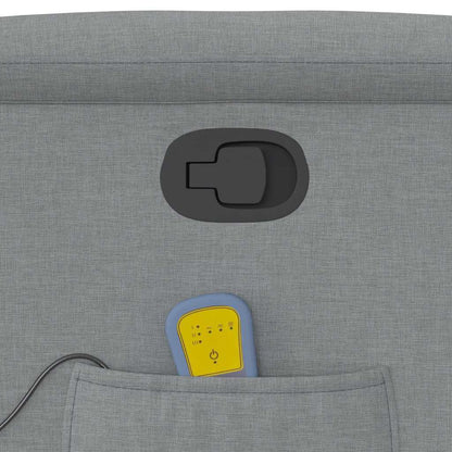 Poltrona Massaggiante Reclinabile Grigio Chiaro in Tessuto - homemem39
