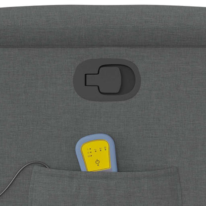 Poltrona Massaggiante Reclinabile Grigio Scuro in Tessuto