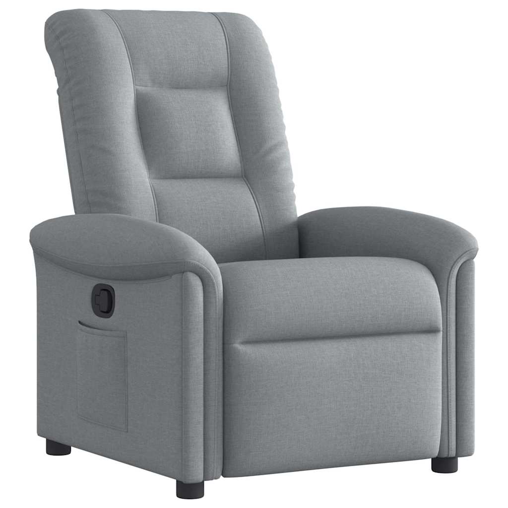 Poltrona Reclinabile in Tessuto Grigio Chiaro | homemem39