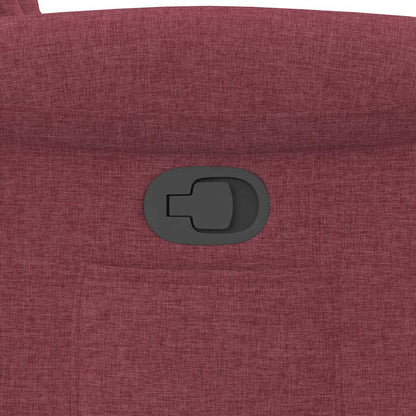 Poltrona Reclinabile in Tessuto Rosso Vino