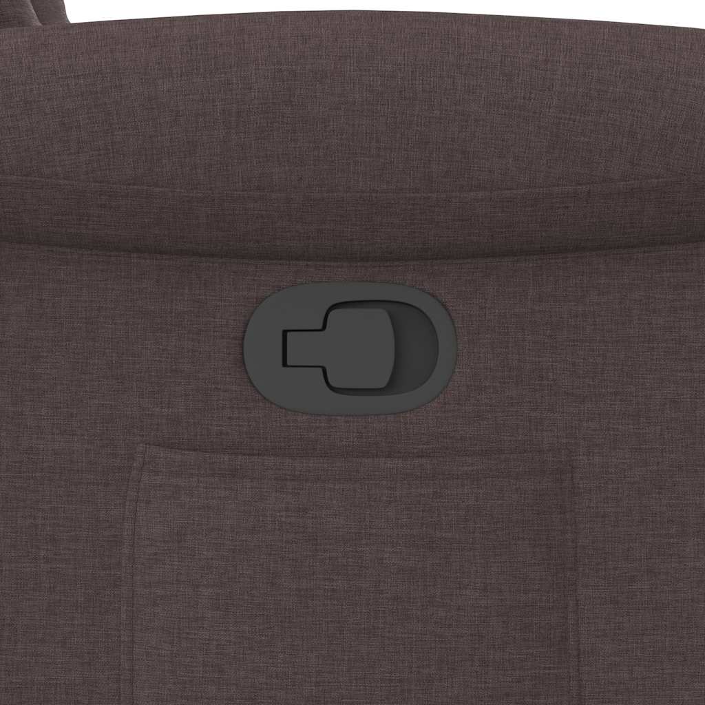 Poltrona Reclinabile Marrone Scuro in Tessuto - homemem39