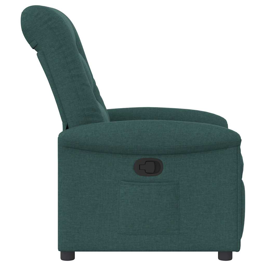 Poltrona Reclinabile in Tessuto Verde Scuro