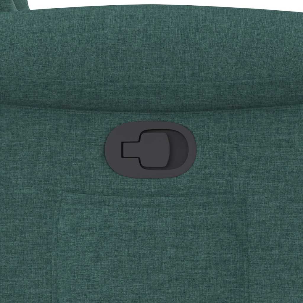 Poltrona Reclinabile in Tessuto Verde Scuro