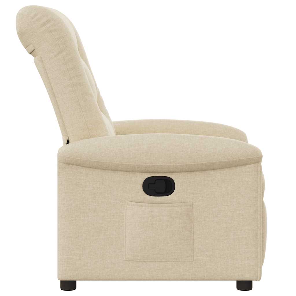 Poltrona Reclinabile in Tessuto Crema