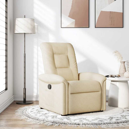 Poltrona Reclinabile in Tessuto Crema