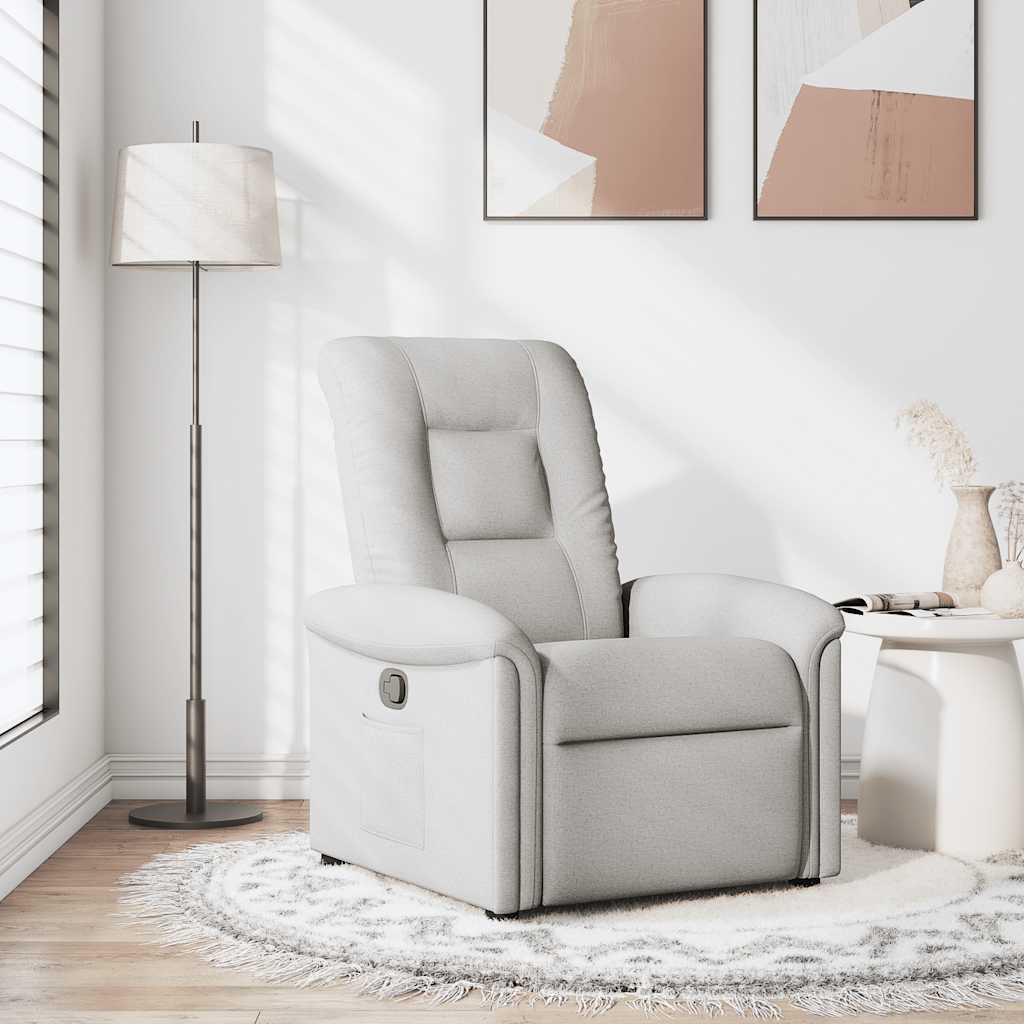 Poltrona Reclinabile in Tessuto Grigio Nuvola | homemem39