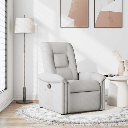 Poltrona Reclinabile in Tessuto Grigio Nuvola | homemem39