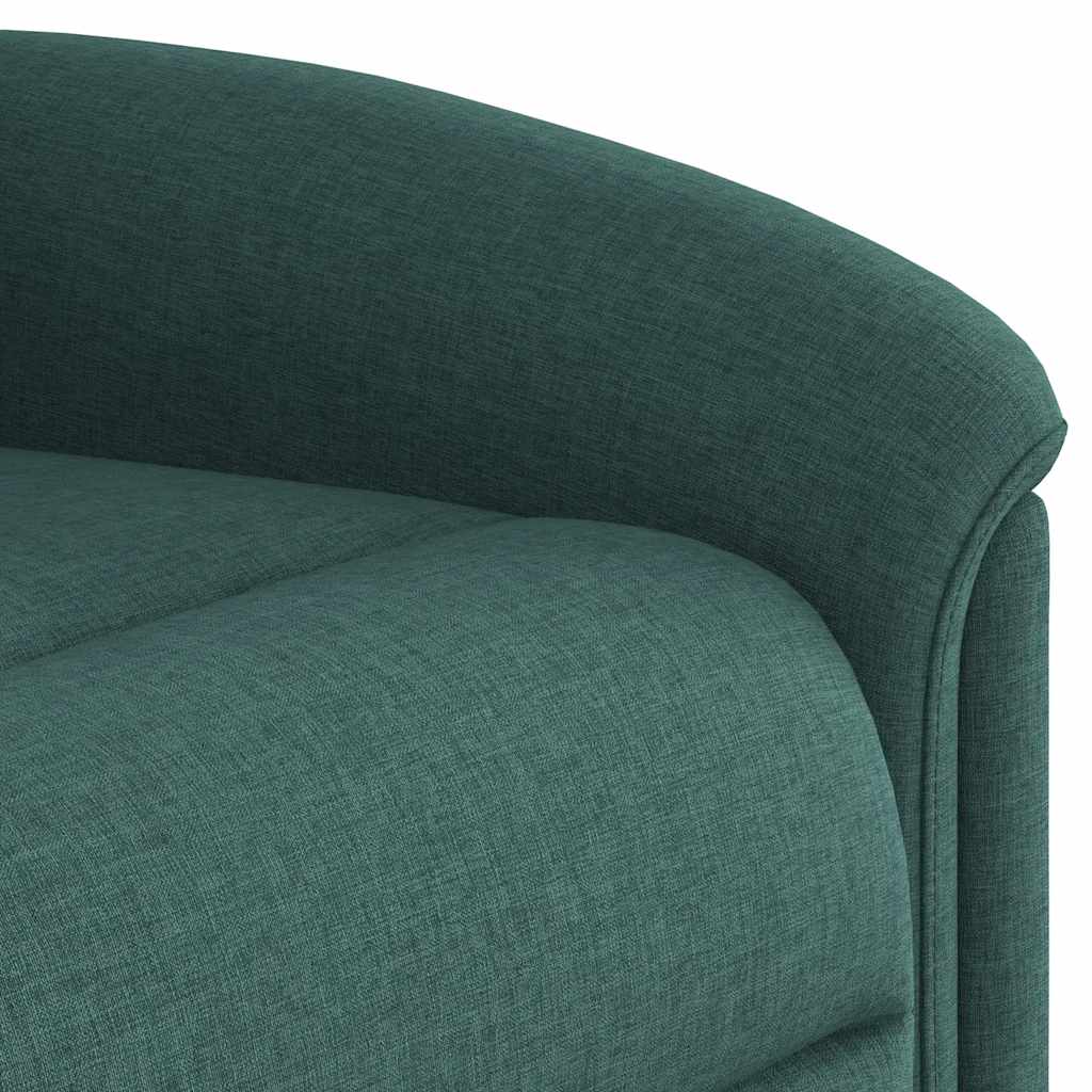 Poltrona Massaggiante Reclinabile Verde Scuro in Tessuto | homemem39