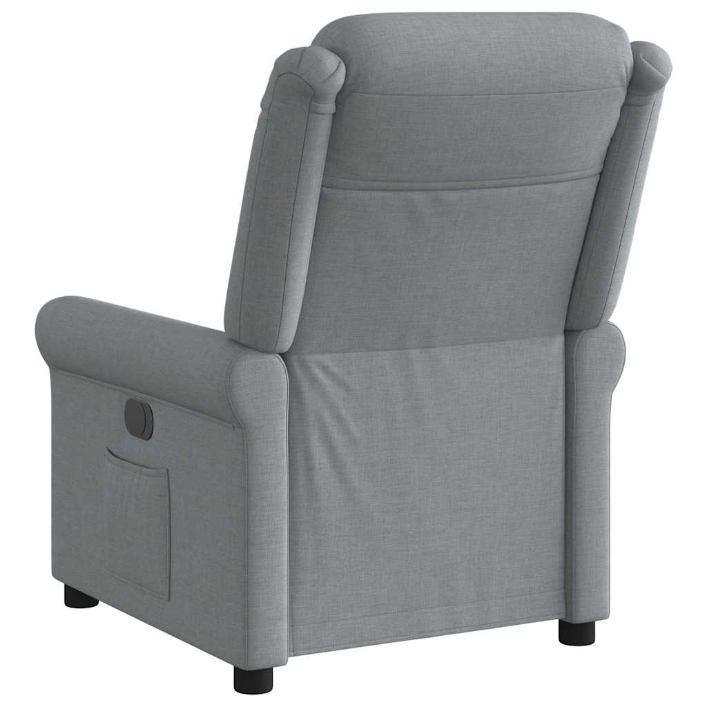 Poltrona Reclinabile in Tessuto Grigio Chiaro | homemem39