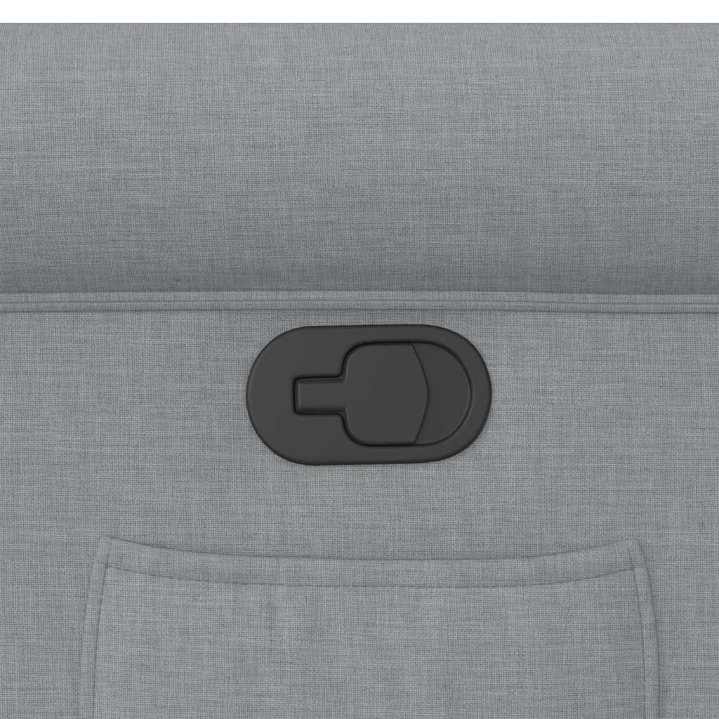 Poltrona Reclinabile in Tessuto Grigio Chiaro - homemem39