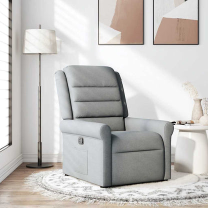 Poltrona Reclinabile in Tessuto Grigio Chiaro | homemem39