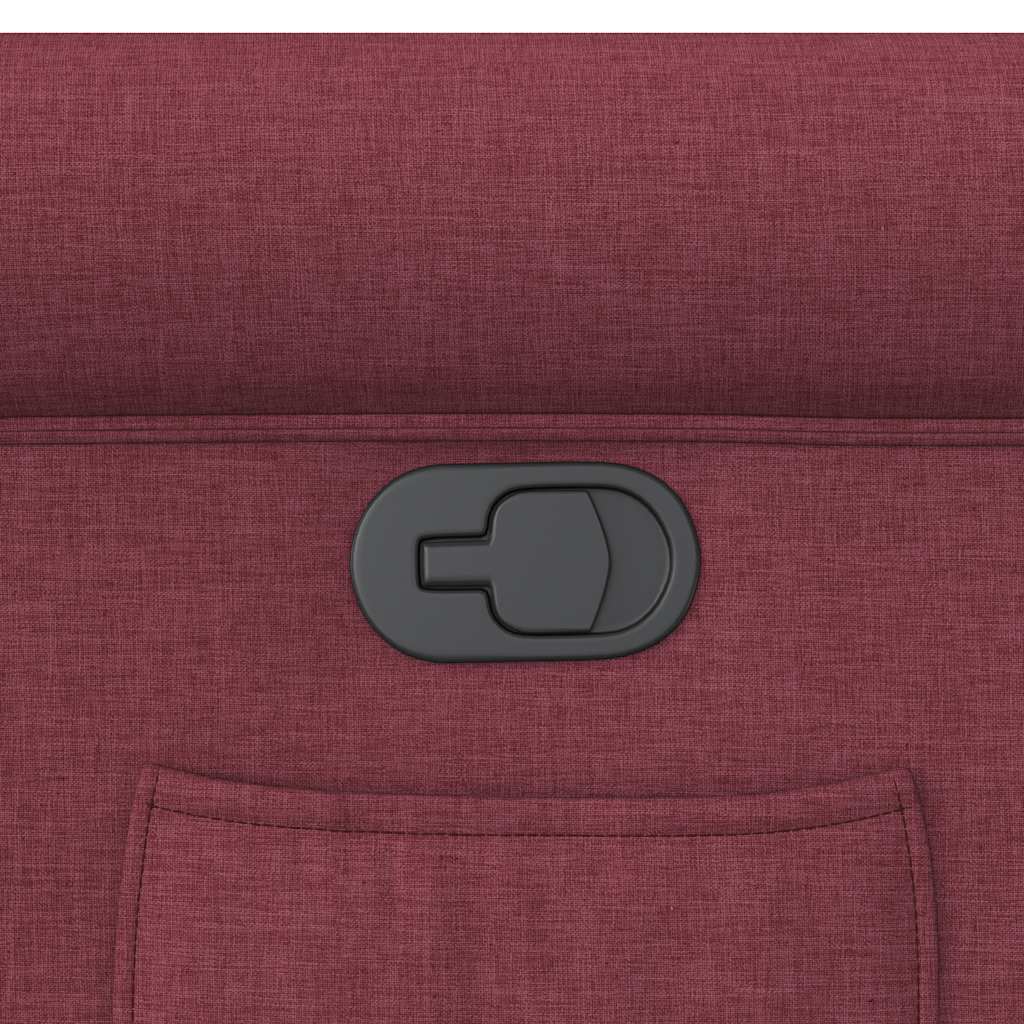 Poltrona Reclinabile in Tessuto Rosso Vino - homemem39