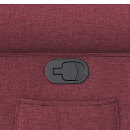Poltrona Reclinabile in Tessuto Rosso Vino - homemem39