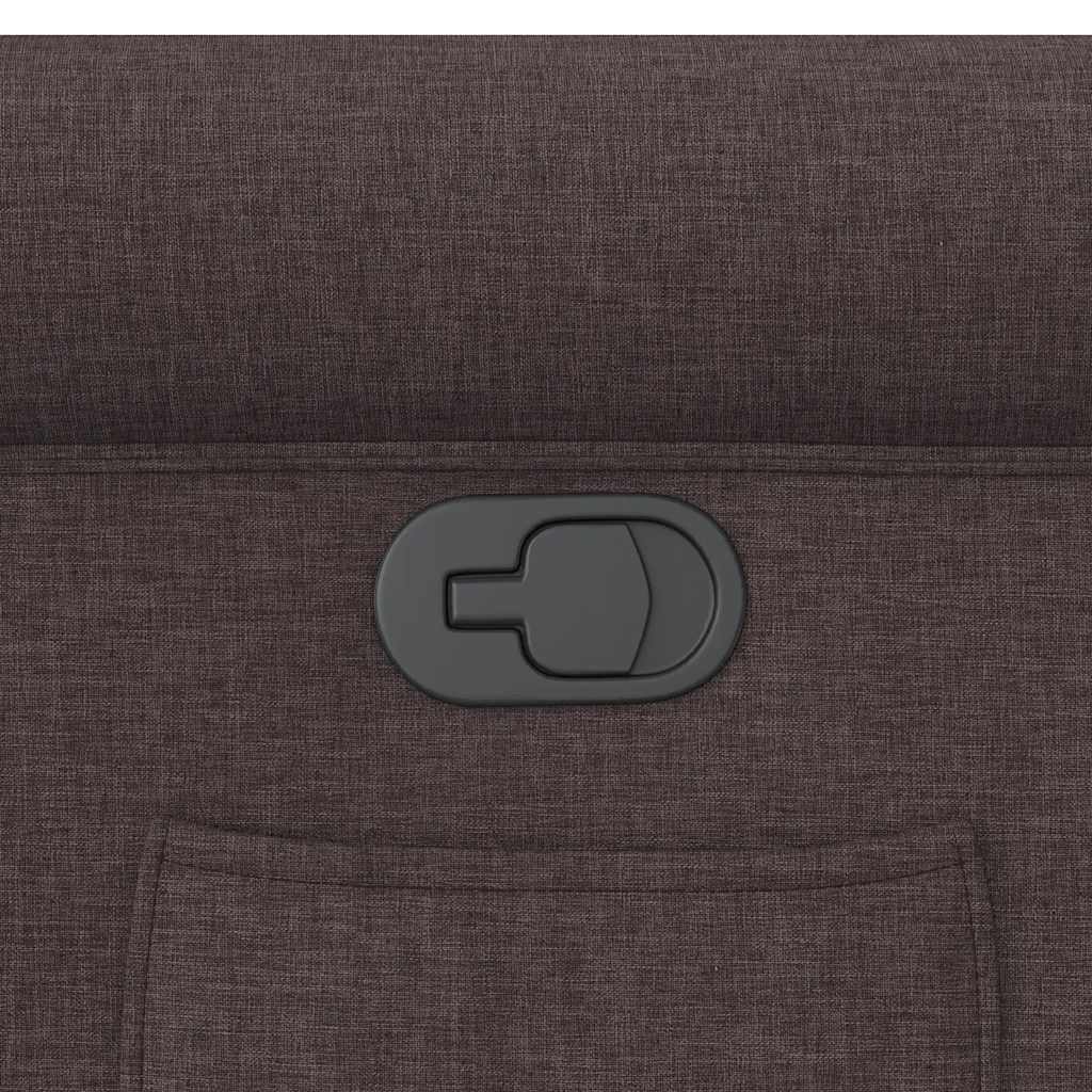 Poltrona Reclinabile Marrone Scuro in Tessuto - homemem39