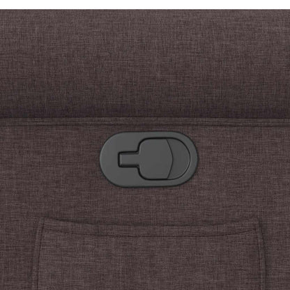 Poltrona Reclinabile Marrone Scuro in Tessuto - homemem39