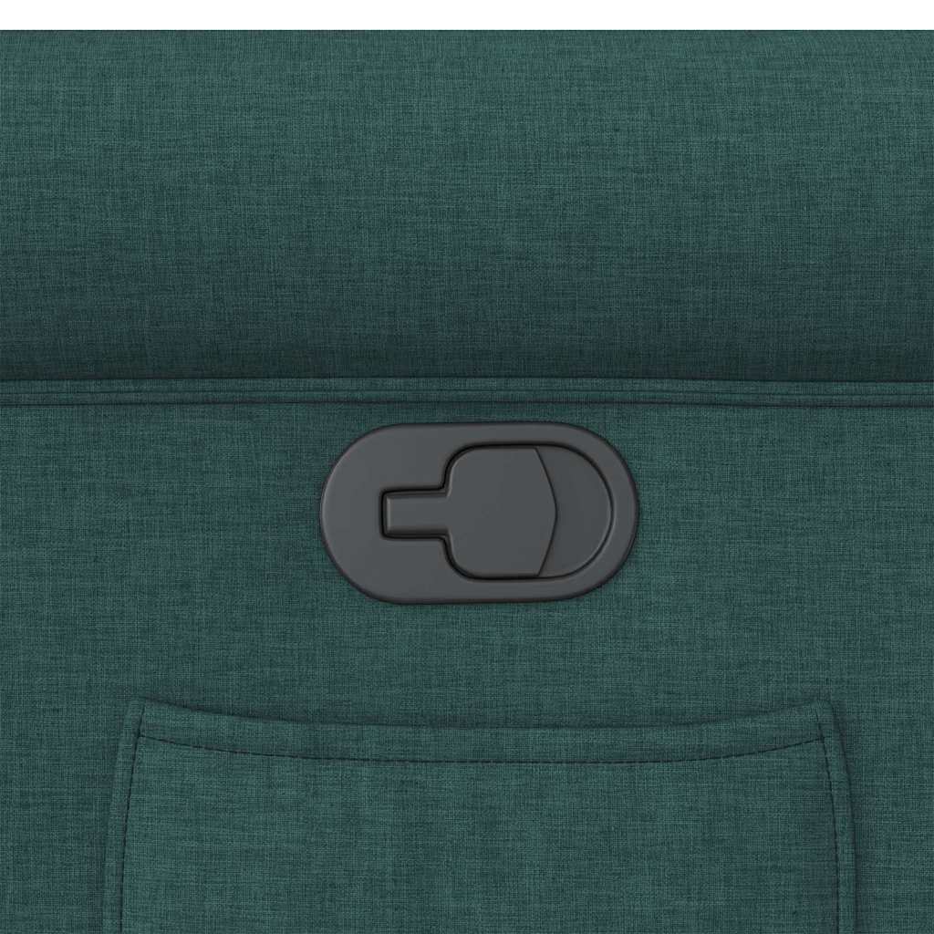 Poltrona Reclinabile in Tessuto Verde Scuro - homemem39