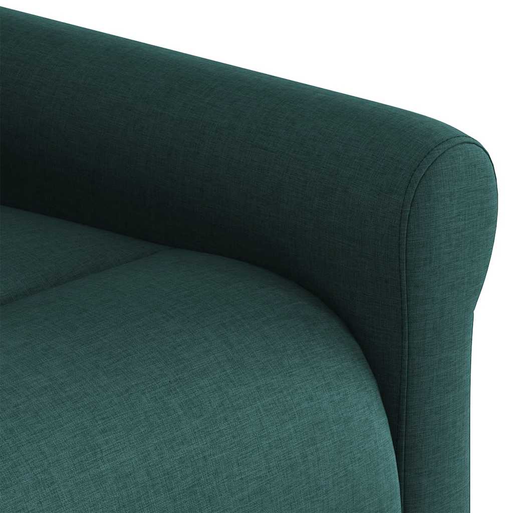 Poltrona Reclinabile in Tessuto Verde Scuro