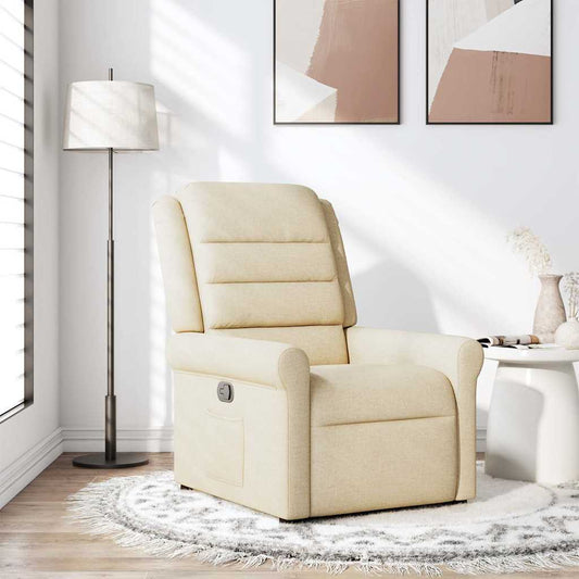 Poltrona Reclinabile in Tessuto Crema - homemem39