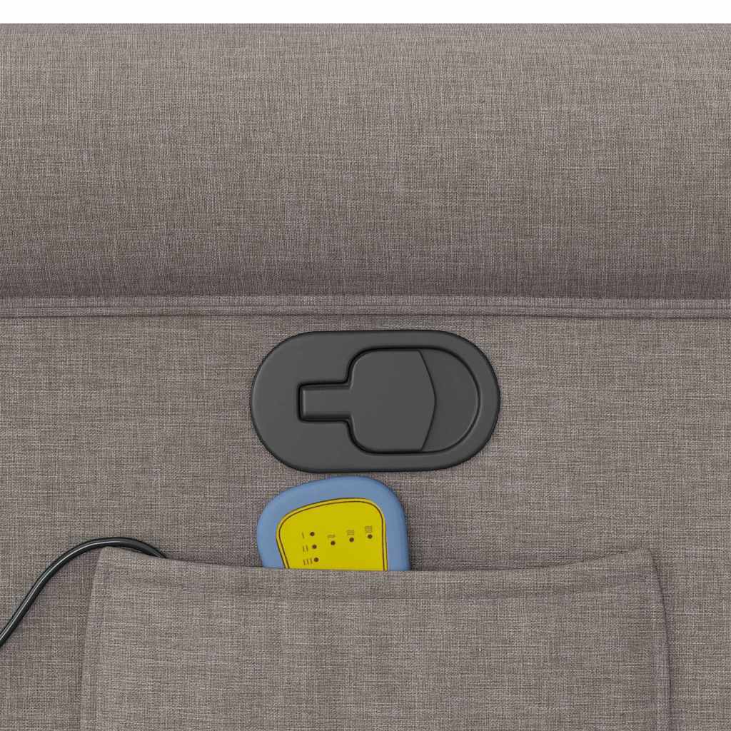 Poltrona Massaggiante Reclinabile Tortora in Tessuto - homemem39