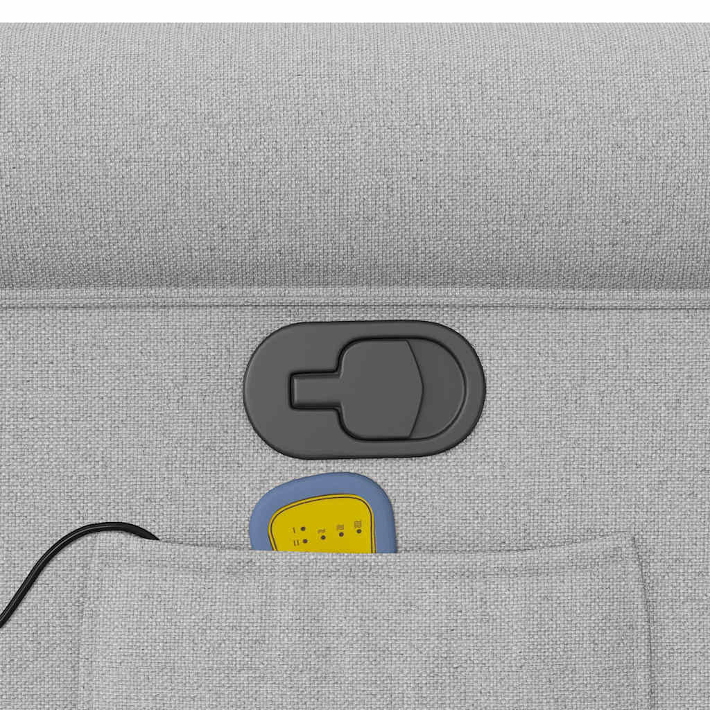 Poltrona Massaggiante Reclinabile Grigio Nuvola in Tessuto | homemem39