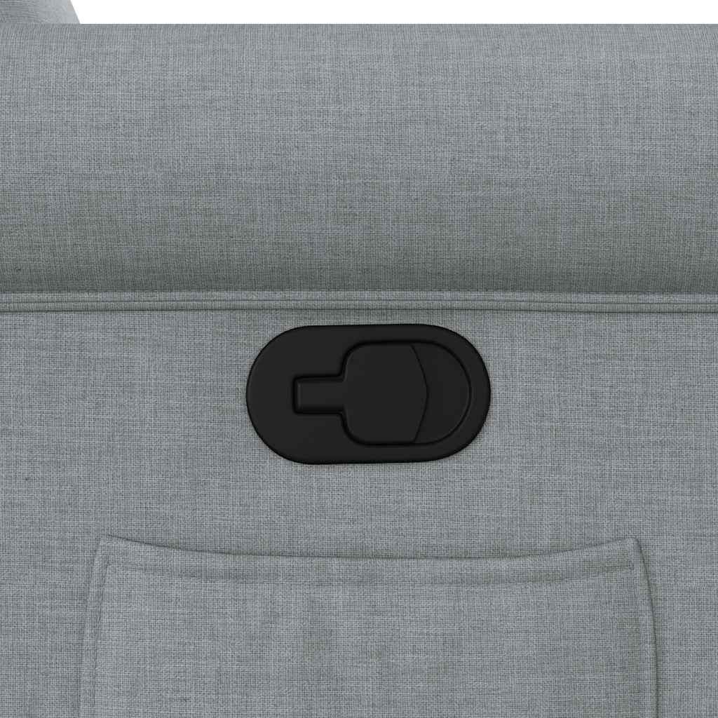 Poltrona Reclinabile in Tessuto Grigio Chiaro | homemem39