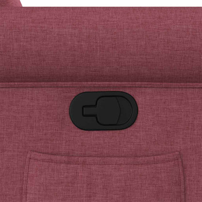 Poltrona Reclinabile in Tessuto Rosso Vino - homemem39
