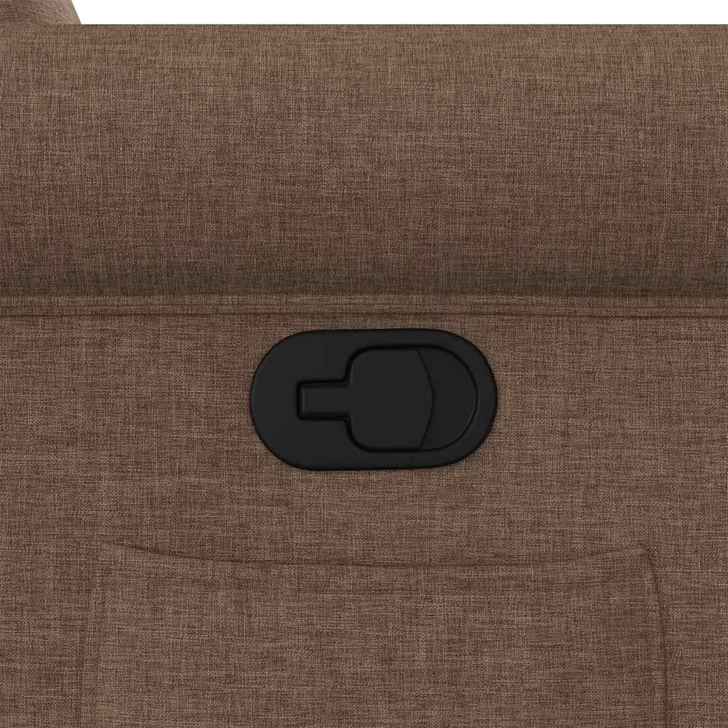 Poltrona Reclinabile in Tessuto Marrone - homemem39