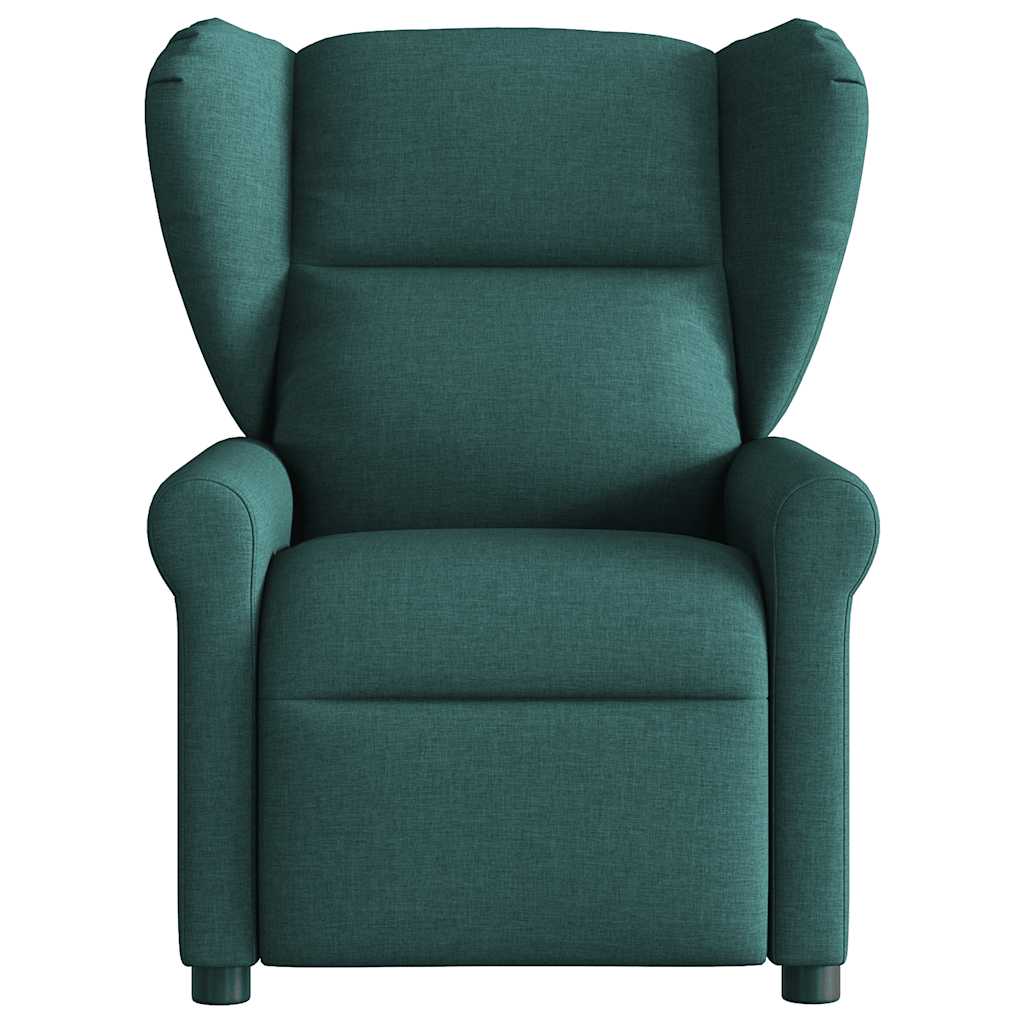 Poltrona Reclinabile in Tessuto Verde Scuro