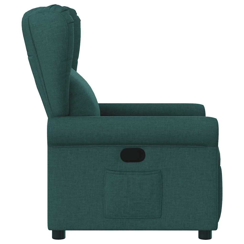 Poltrona Reclinabile in Tessuto Verde Scuro