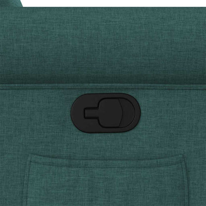 Poltrona Reclinabile in Tessuto Verde Scuro