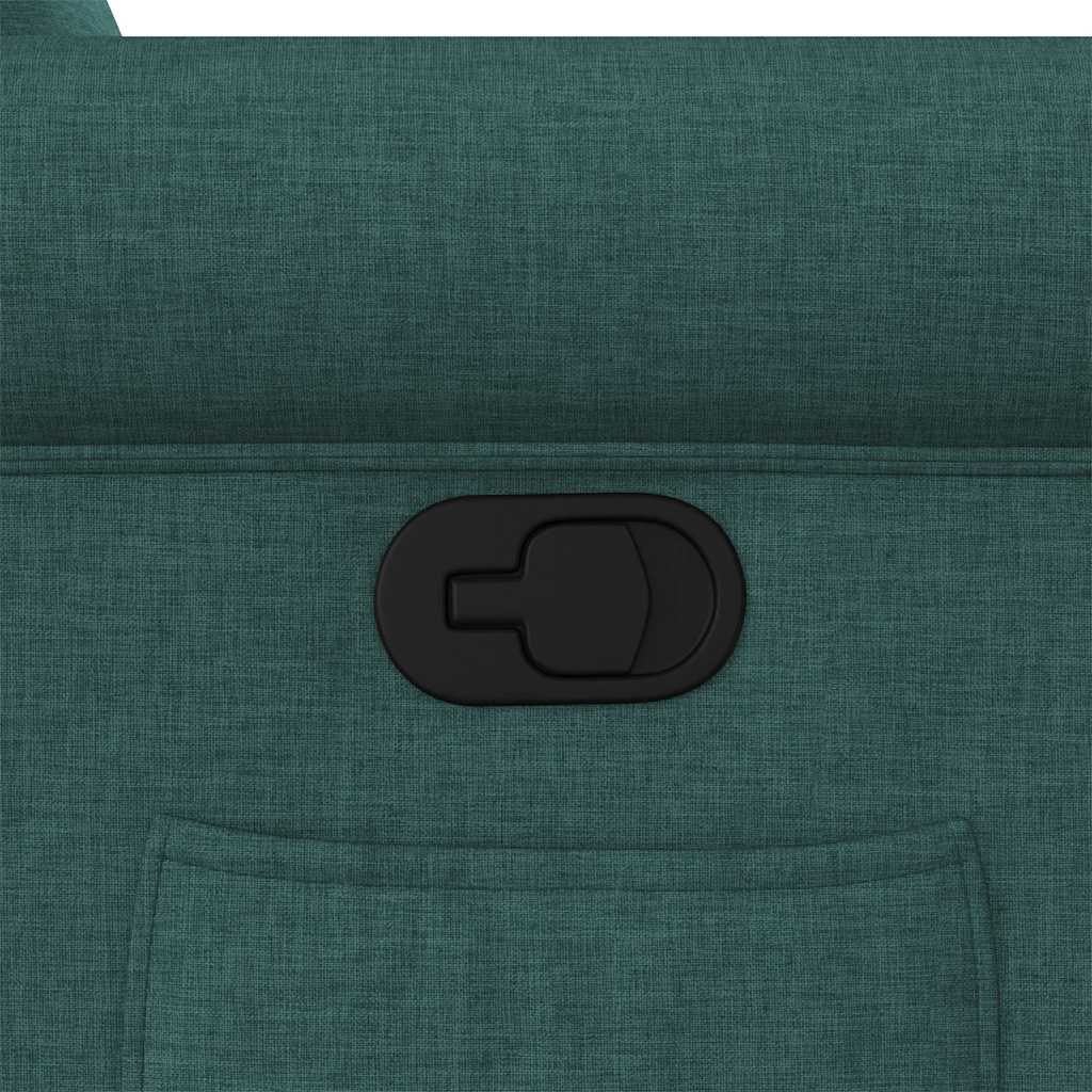 Poltrona Reclinabile in Tessuto Verde Scuro