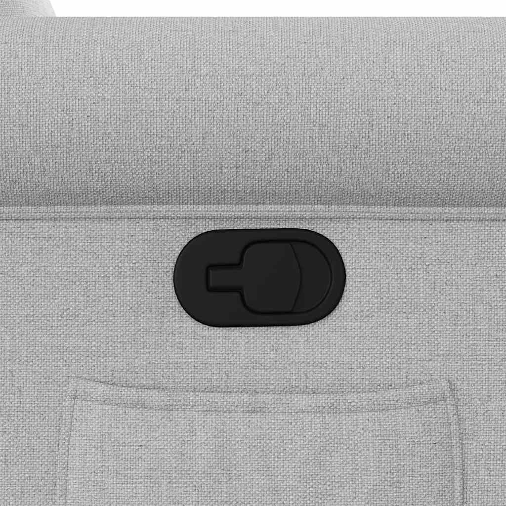 Poltrona Reclinabile in Tessuto Grigio Nuvola - homemem39